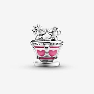 Pandora Disney Parks Mickey and Minnie Teacups Charm S925